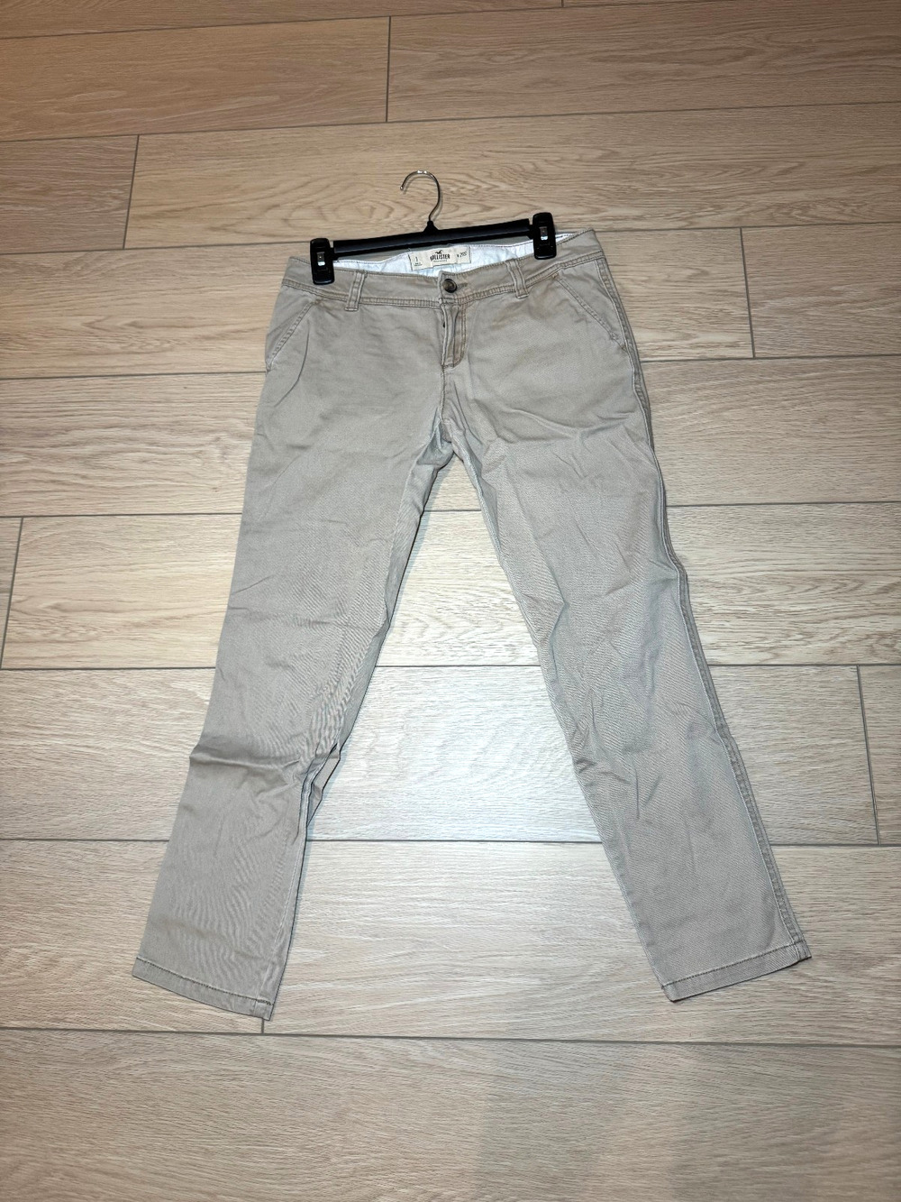 Y2K Hollister Khaki Pants Womens Size 1 / 25S Tan Button Zipper Pocket Chino